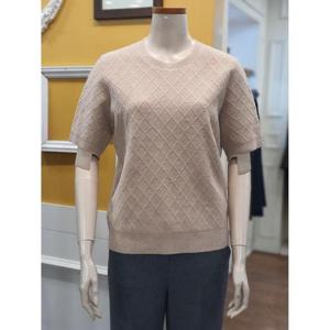 BCBG 세이브존01 다이아 반팔 니트 B4DAK322