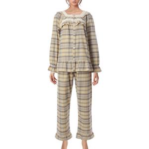 [바바라(언더웨어)][커플잠옷]따뜻한 피치기모 면100 체크 커플잠옷AWP4590RAMP4590B