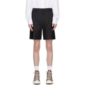25 FW 발렌티노 남성 블랙 플리츠 쇼츠 231476M193007
