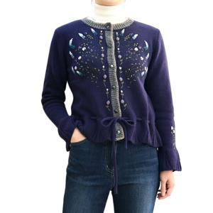 [비꼴리끄(여성)]울 스칼렛 넥라인 가디건 B244KC3020