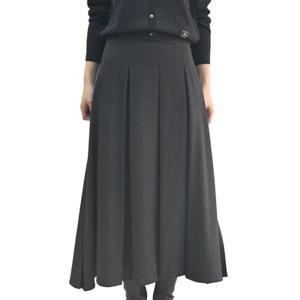 [비꼴리끄(여성)]울 솔리드 주름 스커트 B244WK3080