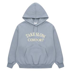 [에꼴리에] 여자 겨울이월 애쉬블루레터링후드티(24D1451)