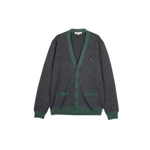 메종키츠네 볼드 폭스 헤드 패치 바이컬러 가디건 NM00507KT1036