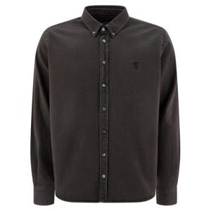 아미 ADC 톤온톤 하트 로고 셔츠 USH060CO0149001 BLACK DOM