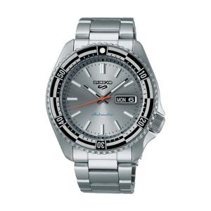 세이코 남성 남자 실버 블랙 오토매틱 메탈시계 SRPK09K1