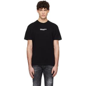 25 FW 디스퀘어드2 남성 블랙 쿨 핏 티셔츠 251148M213012