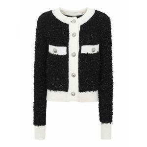 [BALMAIN] 라프리마 여성 가디건 버튼 furry 트위드 BF0KL125KF19EER Nude Neutrals /8