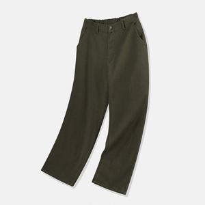 SABA5007 허리 뒷밴딩 세미와이드핏 면바지 38까지