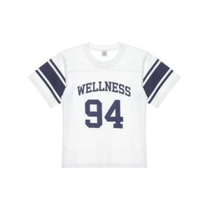 스포티앤리치 반팔 티셔츠 TO038S409WW WHITE NAVY DOM