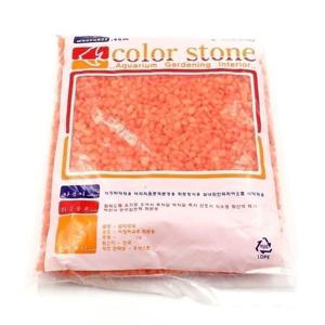 컬러스톤 원예용 컬러스톤/색돌/수족관 어항바닥돌(주황)