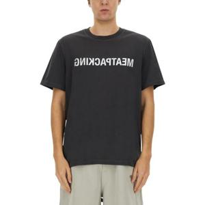 핼무트랭 남성 블랙 반팔 티셔츠 O10HM514_V17