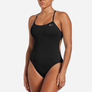 나이키스윔 NESSA018-006 앤서 솔리드 컷아웃 자수 앤 하이컷 제트 블랙 - 여성 수영복