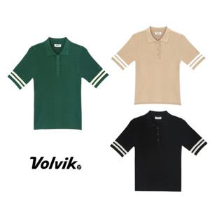 볼빅 여성 골프 골지 5부 카라 니트 VLKTP391