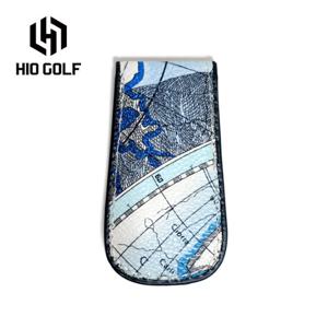 하이오 세계지도 자석 머니클립 골프 라운딩준비물 블루