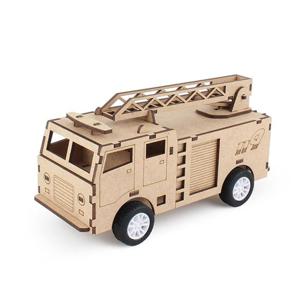 풀백 목재 입체퍼즐 - 119 소방차