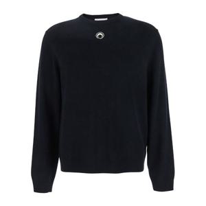 마린세르 문 로고 니트 크루넥 스웨터 MTK004A CKNI0511BK99