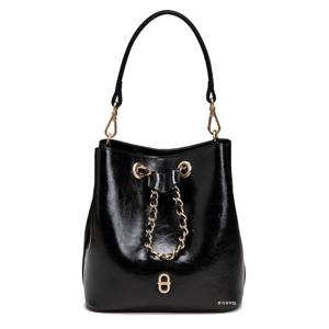 [에스콰이아]25SS 신상 고급라인 크랙 소프트 시크 블랙 미니 버킷 크로스백 ECESHB661BK