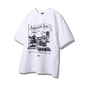 [지프]JQ1TSU241 화이트 25년 지프 아메리칸 아이콘 빈티지 반팔