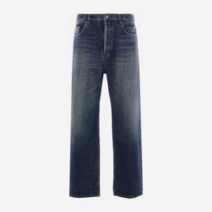 생로랑 하이 웨이스트 스트레이트 데님 진 821989 Y11YF4236