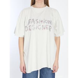 발렌시아가 패션 디자이너 프린트 디스트레스 코튼 셔츠 824285