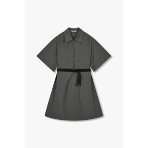 벨티드 하프 집업 미디 원피스 (7155237006)