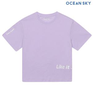 [오션스카이] 여아 래터 그래픽 포인트 티셔츠-ACJG5841E0T
