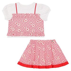 [프랜치켓] 여아여름상하복 화이트나염 뷔스띠에티/주름스커트