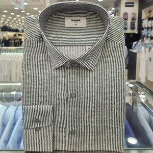 [레노마셔츠]스트라이프 프린트 슬림핏 긴소매RRNSSL1135GEA_GN