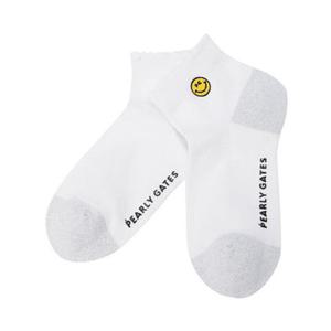 [파리게이츠] (521E7SC051)여성 스마일 자수 글리터 프릴 단목 양말