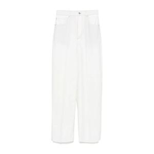 보테가베네타 화이트 와이드 데님 코튼 팬츠 825519 V0B30 9317