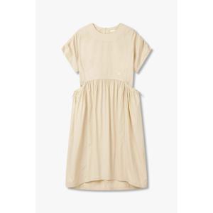 지컷 (7255237112) 셔링 디테일 숏 슬리브 드레스