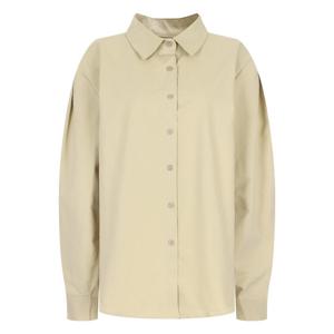 샵앤) 여성 카라넥 데일리 루즈핏 긴팔 면 남방 셔츠 NARU-WBL-20355-베이지