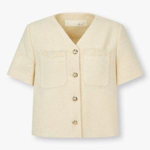 [지컷]아웃 포켓 브이넥 트위드 자켓 (7255210102)