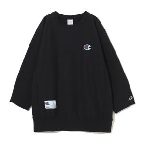 언더커버 블랙 루즈 핏 코튼 챔피언 맨투맨 UC1E48101 BLACK