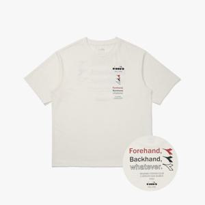 [디아도라] AIRTEX 레터링 반팔 티셔츠 OFF WHITE