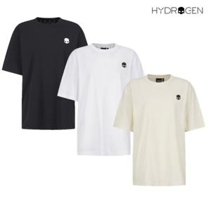 [하이드로겐] 유니 베이직 스컬로고 반팔라운드 H31D2TR002