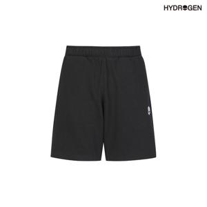 [하이드로겐] 유니 베이직 스컬로고 5부팬츠 H31D2PS004_BK