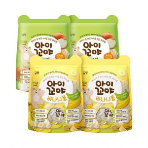 [남양유업]아이꼬야 아기과자 바나나퐁 30g 2개 + 양파퐁 30g 2개