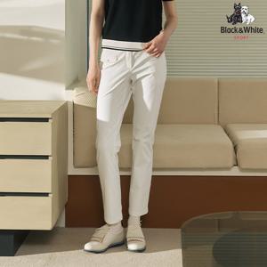 [블랙앤화이트] 여성 후다 장식 일자 팬츠 5055LZWN_WHITE