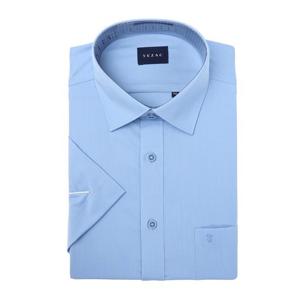 [예작(셔츠)]예작 여름 반팔셔츠 일반핏 링클프리 스판 블루 셔츠YJEMBR203BL