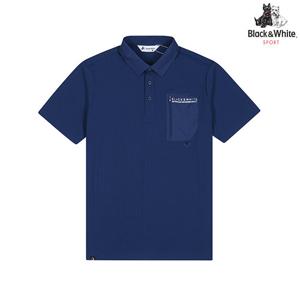 [블랙앤화이트] 남성 가슴포켓 반팔 티셔츠 9725GZSN_NAVY