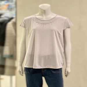 [벨리시앙]시스루 배색 비즈 블라우스(2color) BL5241