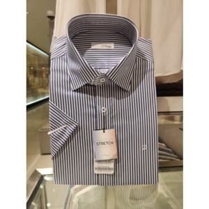 듀퐁셔츠 슬림핏 반팔 SE5MM21HS363SBU 스트레치원단 스트라이프 2025신상품 선물용