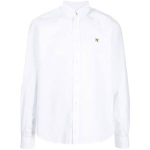 23FW 메종키츠네 폭스헤드 자수 셔츠 HM00435WC0025 화이트