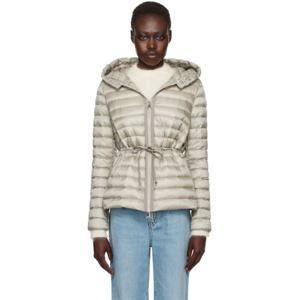 몽클레어 패딩 그린 라이에 쇼트 다운 재킷 242111F061001