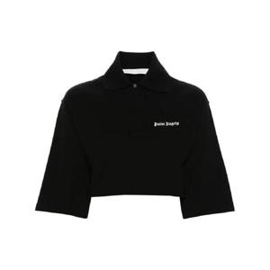 팜앤젤스 로고 크롭 폴로 탑 PWGB012S24FAB0031003