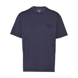 프라다 로고 패치 코튼 티셔츠 UJN852S23213CC