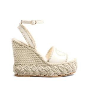 발렌 브이로고 토션 웨지 샌들 130mm WS0JS0YWI