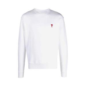 아미 스몰 하트 로고 스웨트셔츠 화이트   21FW A21HJ007-730-100