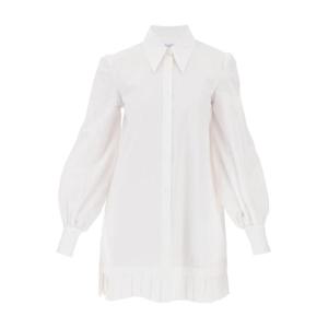 오프화이트 미디 원피스 OWDG008S24FAB001 0101 WHITE